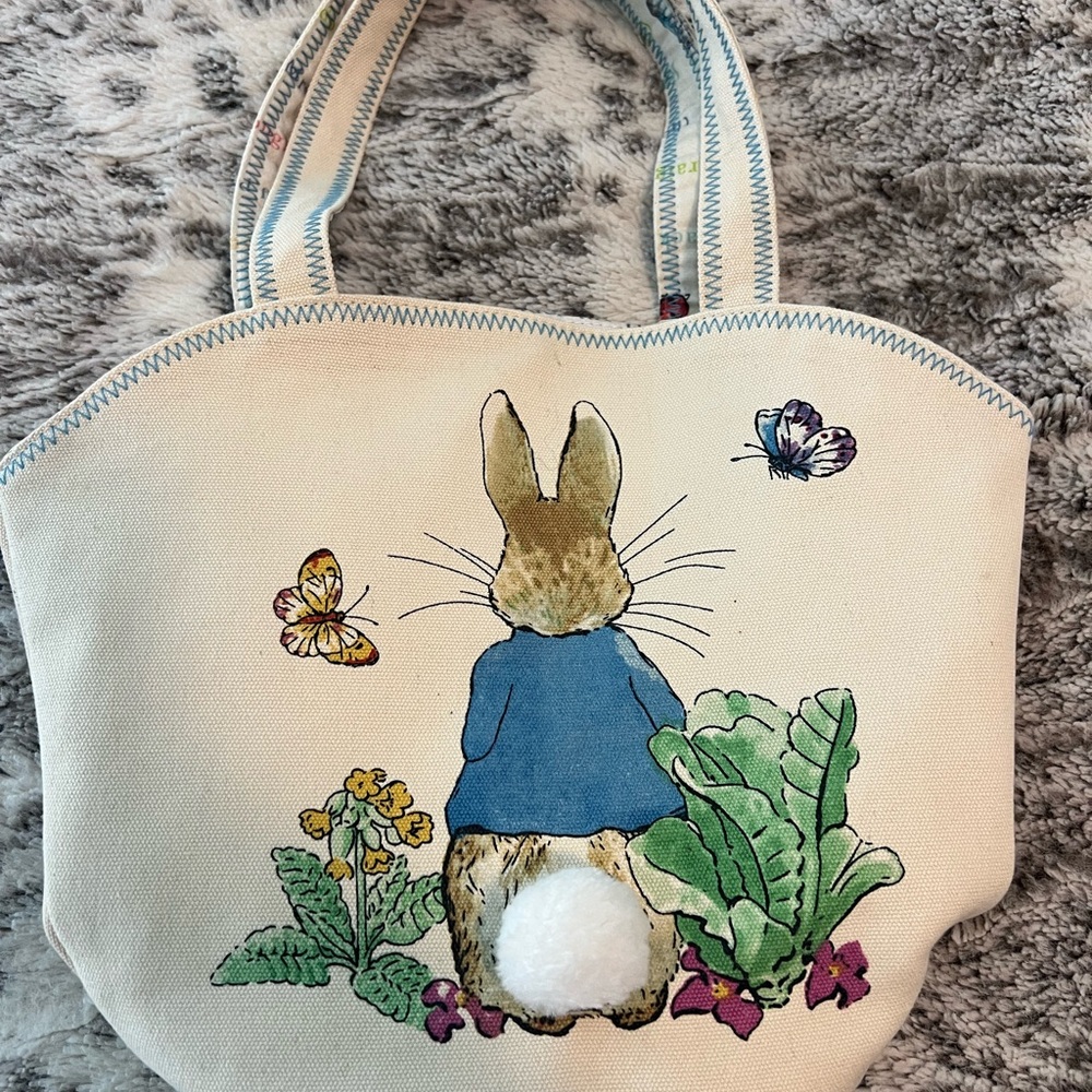 Canvas Peter Rabbit Easter Basket - Picture 2 of 3